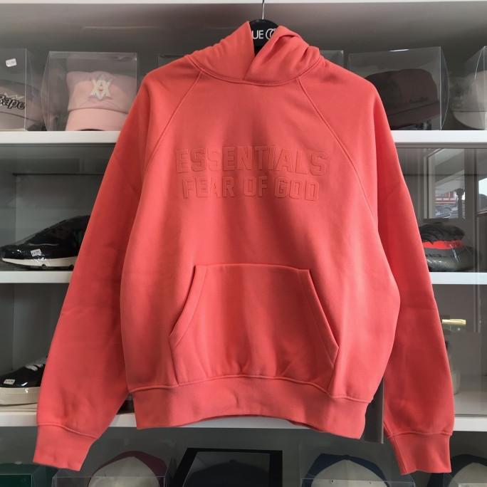 Gambar Fear Of God Essentials Hoodie 100% Original - Coral, XXS dari Virgan mart undefined Tokopedia