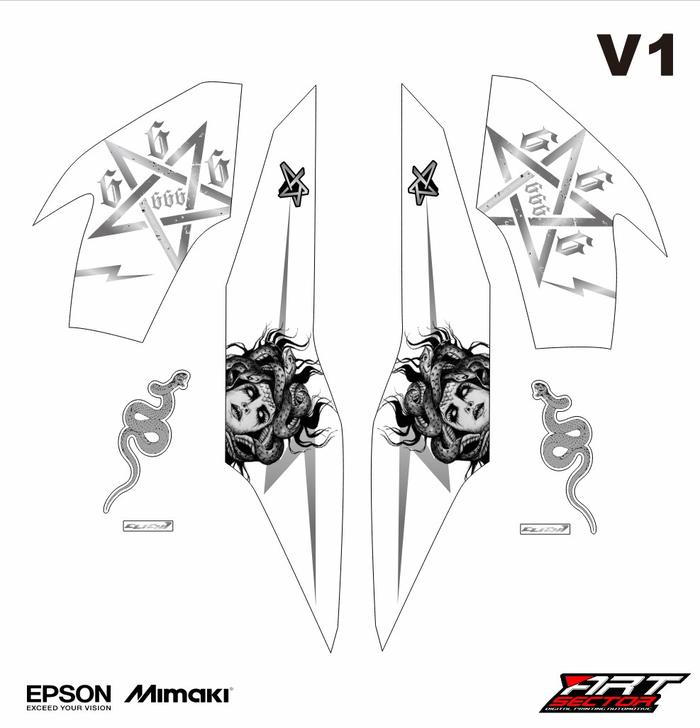 Gambar STICKER STRIPING TRANSPARAN VARIO 160 MEDUSA - V1 dari Artsector undefined Tokopedia