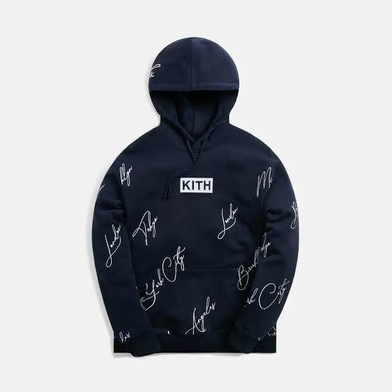 Gambar Kith City Script Hoodie Navy - XL dari 807GARAGE undefined Tokopedia