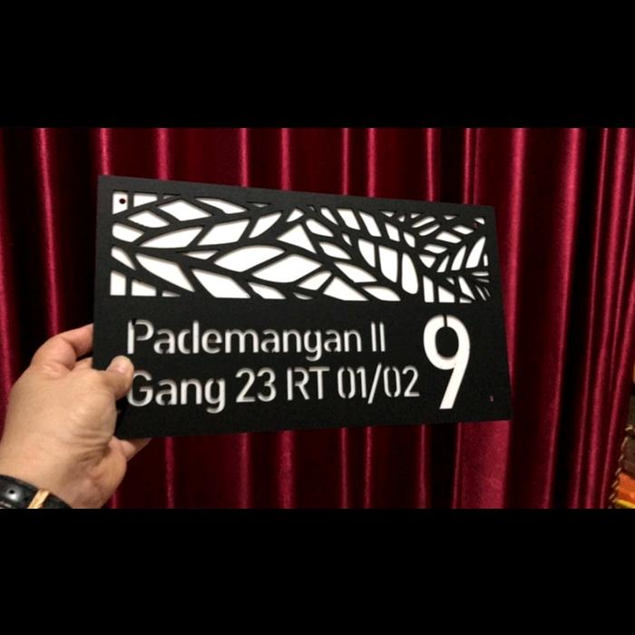 Gambar NOMOR RUMAH MODERN, NOMOR RUMAH ORNAMEN EXCLUSIVE, NOMOR RUMAH MODERN. - MODEL ORNAMEN 3, 50 x 20 dari DSAQUASCAPE undefined Tokopedia