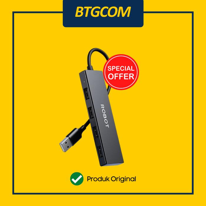 Gambar ROBOT H130 4 PORT USB HUB 2.0 80CM PORTABLE MULTI FUNCTION dari btgcom undefined Tokopedia