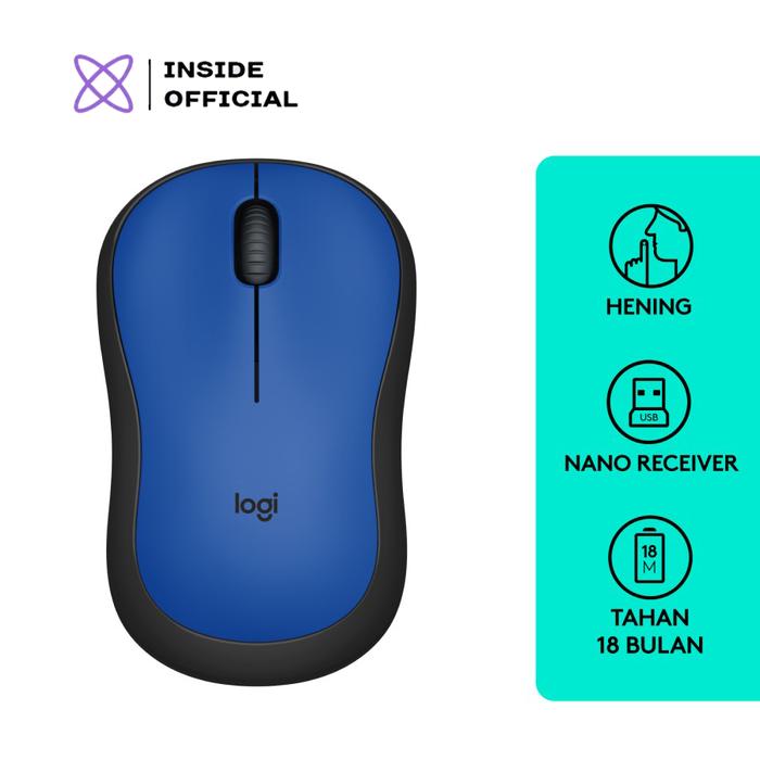Gambar Logitech M221 Silent Wireless Mouse - Blue dari Inside Official undefined Tokopedia
