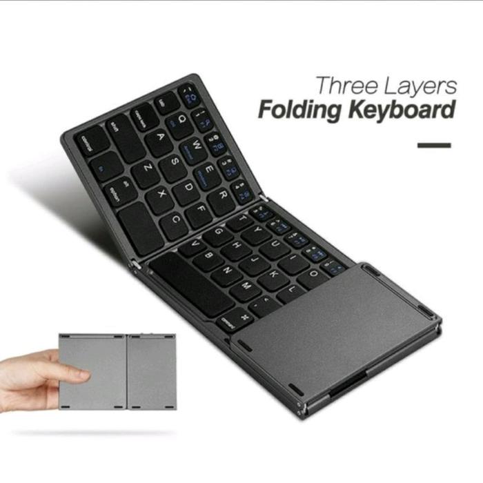 Gambar Folding Keyboard Bluetooth Wireless Touchpad Keyboard Lipat B033 - Hitam dari YASUKU TOKOPEDIA undefined Tokopedia