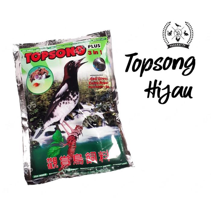 Gambar TOPSONG TOP SONG 3 IN 1 HIJAU SEAWEED VOER PAKAN BURUNG dari Arsyad Official_NEW undefined Tokopedia