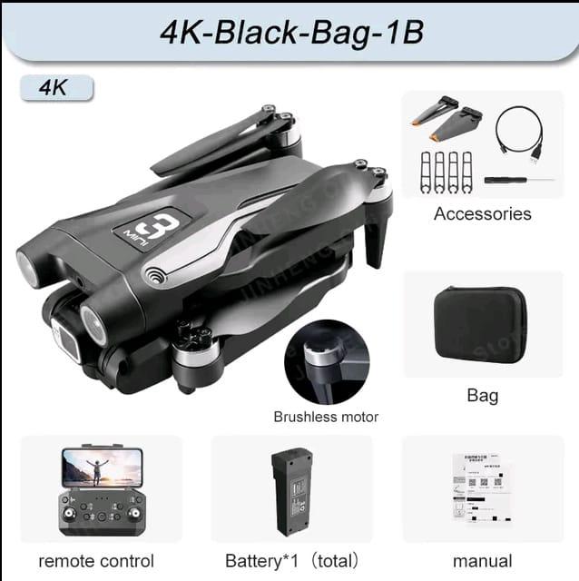 Gambar Z908 MAX Drone BRUSHLESS Dual Camera 4K FPV Anti Tabrak clone DJI mini - Hitam 1Battre dari MGNStorepedia undefined Tokopedia