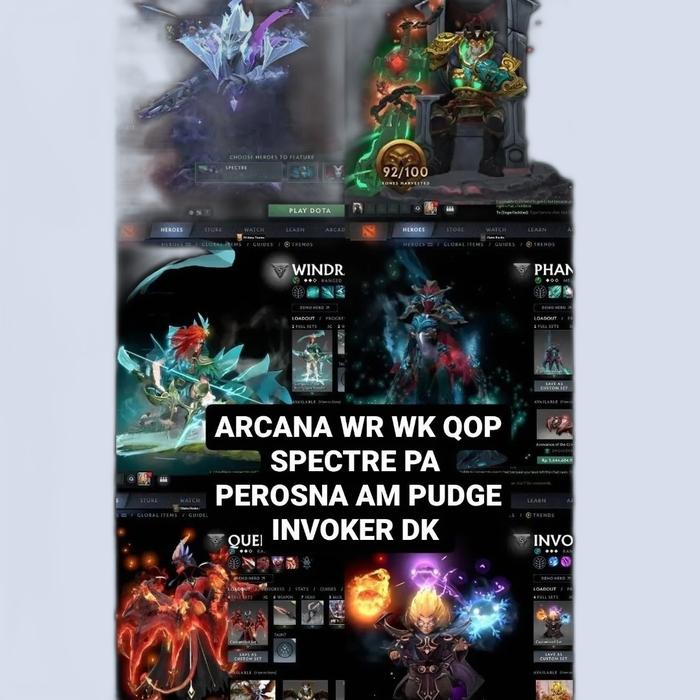 Jual Legend Arcana Wr Wk Qop Spectre Pa PERSONA Am Pudge Invoker Dk ...