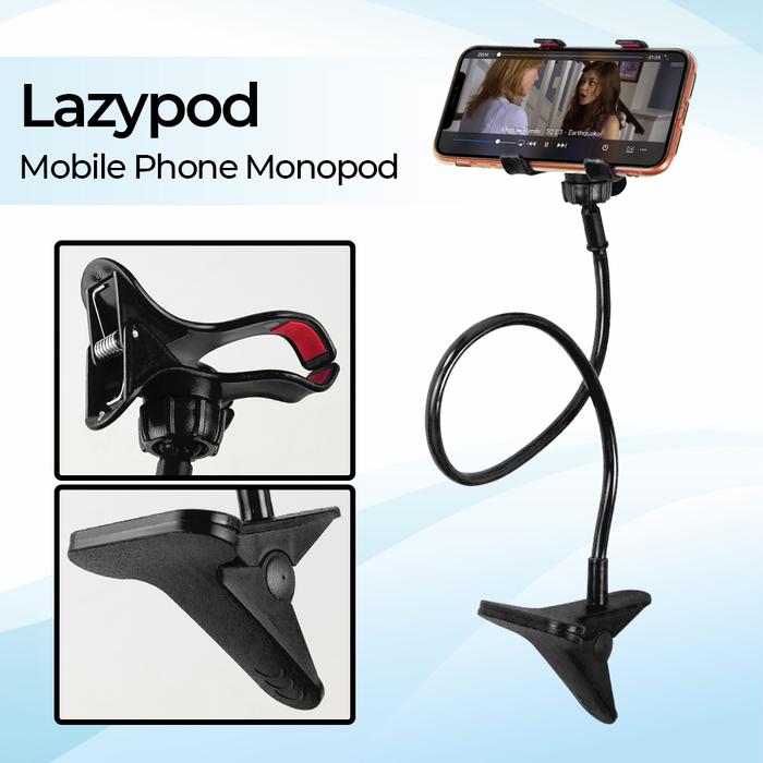 Gambar Robotsky Lazypod Mobile Phone Monopod - Tripod-8-1 - Hitam dari Panglaris undefined Tokopedia