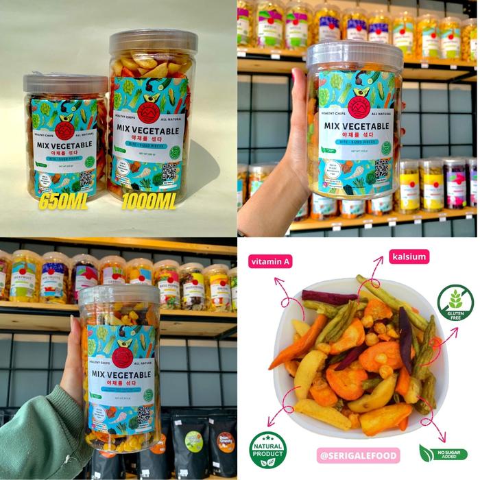 Gambar MIX KERIPIK BUAH & MIX KERIPIK SAYUR 850 ML | KERIPIK SAYUR BUAH PREMI - MIX SAYUR, 650ML dari serigale.id undefined Tokopedia