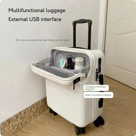 Gambar Koper Travel Paris Series Cabin Bag Bagasi Size 20 24 Inch Suitcase - Paris White, 24 Inch dari Hobby Kingdom undefined Tokopedia