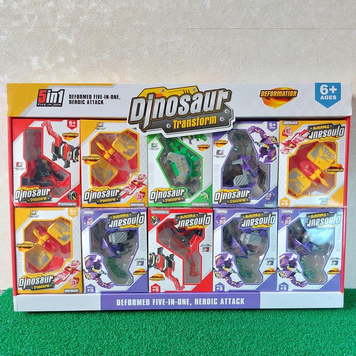 Gambar Mainan Robot Dinosaurus Transform 5in1 Robot Mekanikal - Medium, Brachiosaurus dari Parasindo undefined Tokopedia