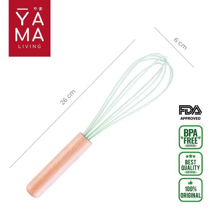 Gambar YAMA SHINJU 12in1 Non Stick Silicone Peralatan Masak Spatula Dapur - Whisk / Kocokan, White dari Yama Living undefined Tokopedia
