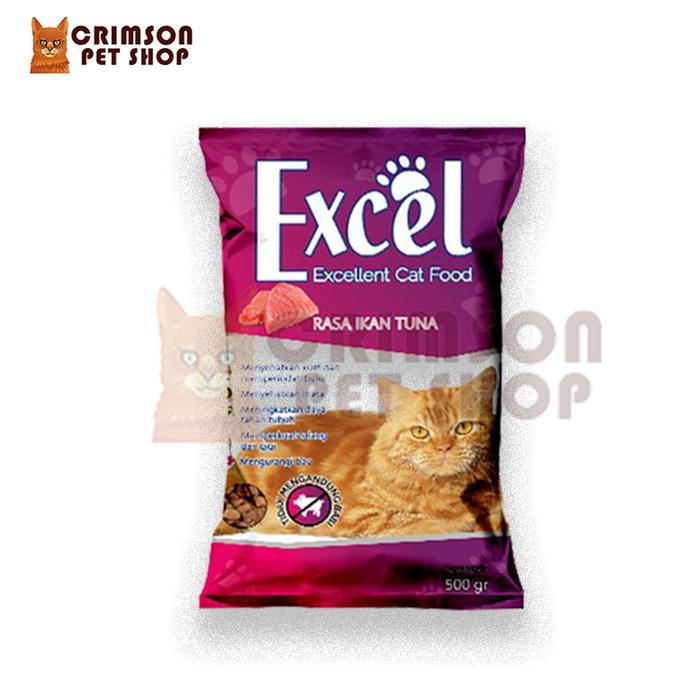 Gambar Excel 500gr Makanan Kucing Kering - Tuna Ikan dari Crimson Petshop undefined Tokopedia