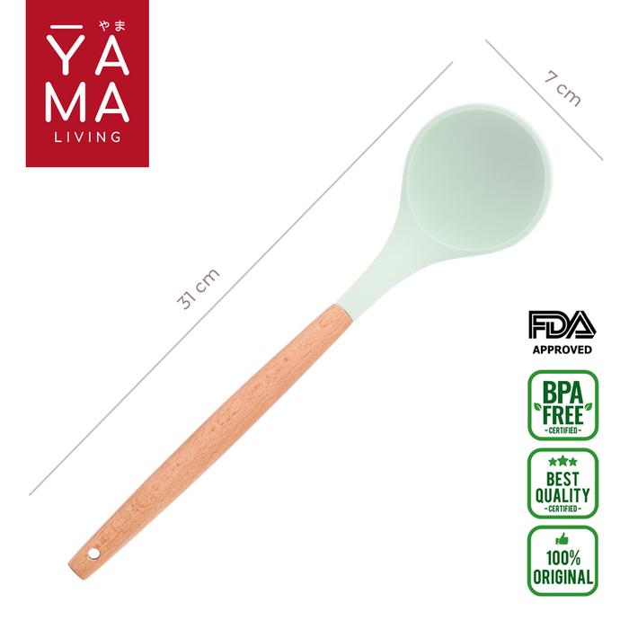 Gambar YAMA SHINJU 12in1 Non Stick Silicone Peralatan Masak Spatula Dapur - Soup Spoon, Black dari Yama Living undefined Tokopedia