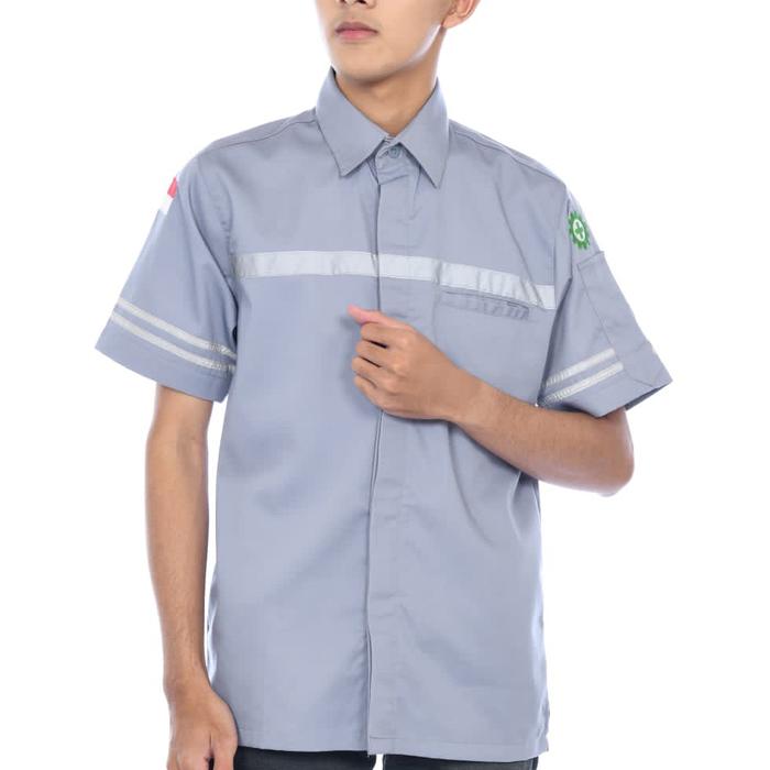 Gambar Baju proyek pria tambang/Pt/Pabrik/Kantor - Abu-abu, S dari T STOREID undefined Tokopedia