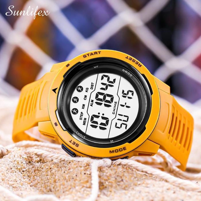 Gambar SUNLIFEX Jam Tangan Pria Original Digital Bercahaya Jam Tangan Cowok - Kuning dari Rebirth Jam Tangan undefined Tokopedia