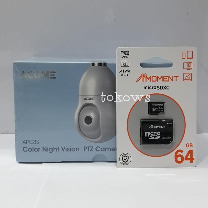 Gambar ACOME APC8S Bulb IP Camera Bohlam Kamera CCTV WiFi PTZ QHD 2.5K 1440P - MOMENT 64GB dari Tokows undefined Tokopedia
