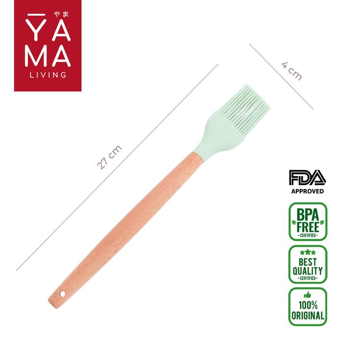 Gambar YAMA SHINJU 12in1 Non Stick Silicone Peralatan Masak Spatula Dapur - Brush / Kuas, White dari Yama Living undefined Tokopedia