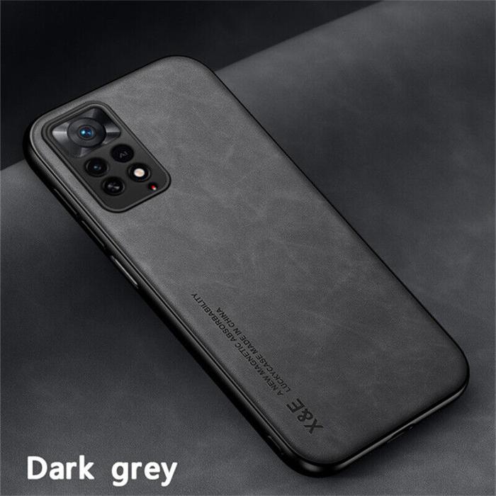 Gambar Case Xiaomi Redmi Note 11 Leather Magnetic Suede Casing Tekstur Kulit - Hitam dari ArmiTech undefined Tokopedia