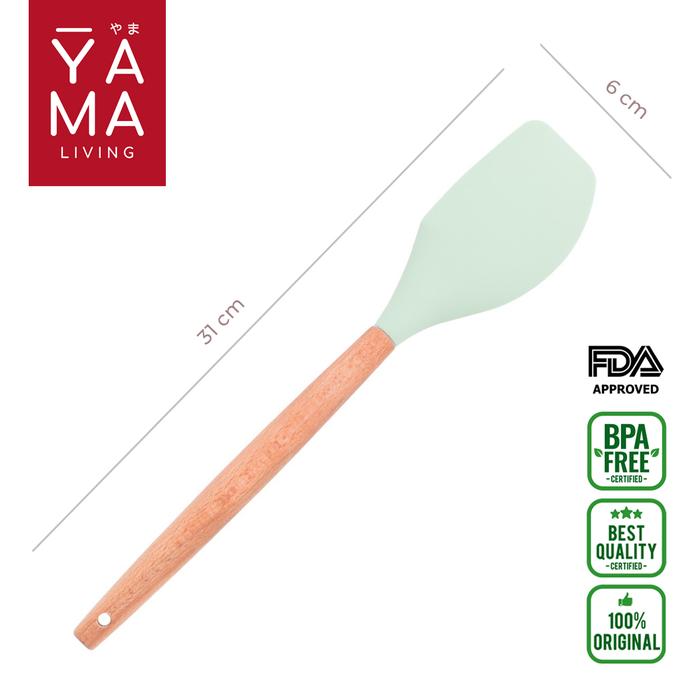 Gambar YAMA SHINJU 12in1 Non Stick Silicone Peralatan Masak Spatula Dapur - Scraper, White dari Yama Living undefined Tokopedia