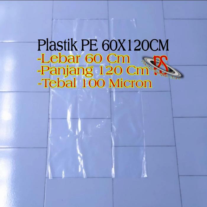 Gambar Plastik Bening Tebal 100 Micron Plastik 60 x 120 Cm Plastik PE Tebal - 60x120 dari Plastik Sampah Pajeko Bandung undefined Tokopedia