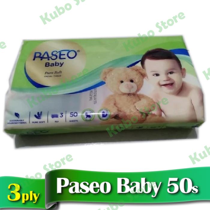 Gambar Tisu Bayi Paseo Tissue Baby Pure Soft Pack 3ply Halus Lembut Tebal - 50s dari Kubo Store Tokopedia undefined Tokopedia