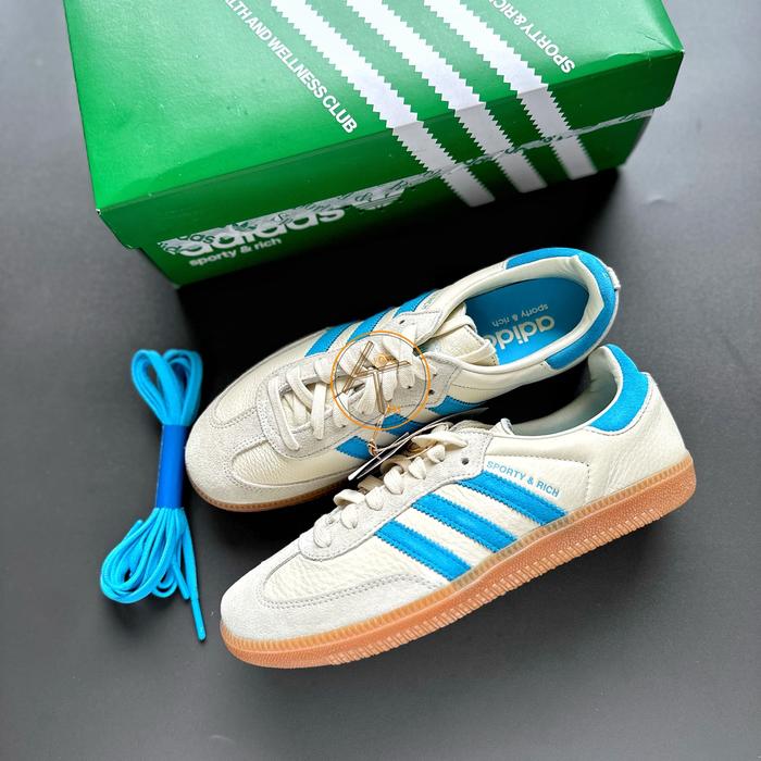 Jual Adidas Samba OG Sporty & Rich Cream Blue / Sporty and Rich / IE7096 -  OtherSizePo - Kota Batam - Kyoorkicks | Tokopedia