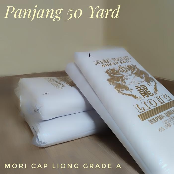 Gambar Mori Putih Cap Liong Grade A/Mori Halus/Mori 1 Roll dari Toko Slamet Kaji undefined Tokopedia