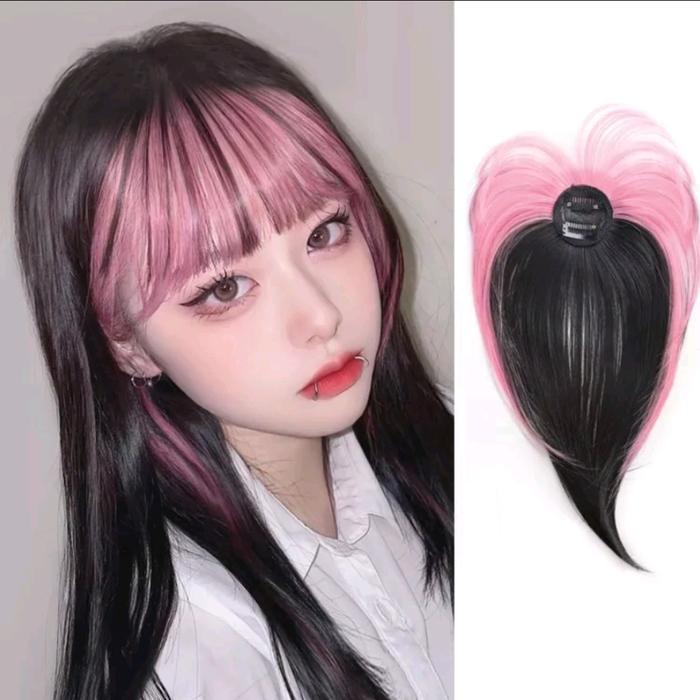 Jual Toupee Wig 25cm Wig Toupee Warna Warni Viral Jennie Blackpink