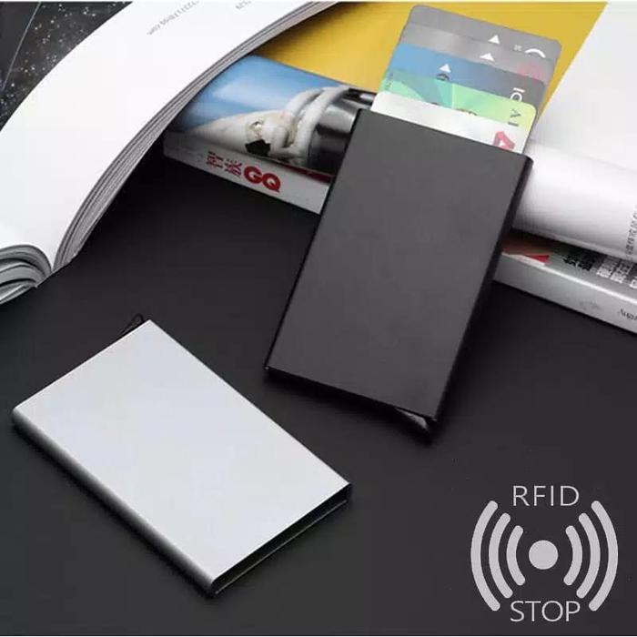 Gambar Case Kotak/ Card Holder Kartu Smart Wallet Aluminium Anti RFID - Anti RFID dari Naga Emas Makmur undefined Tokopedia
