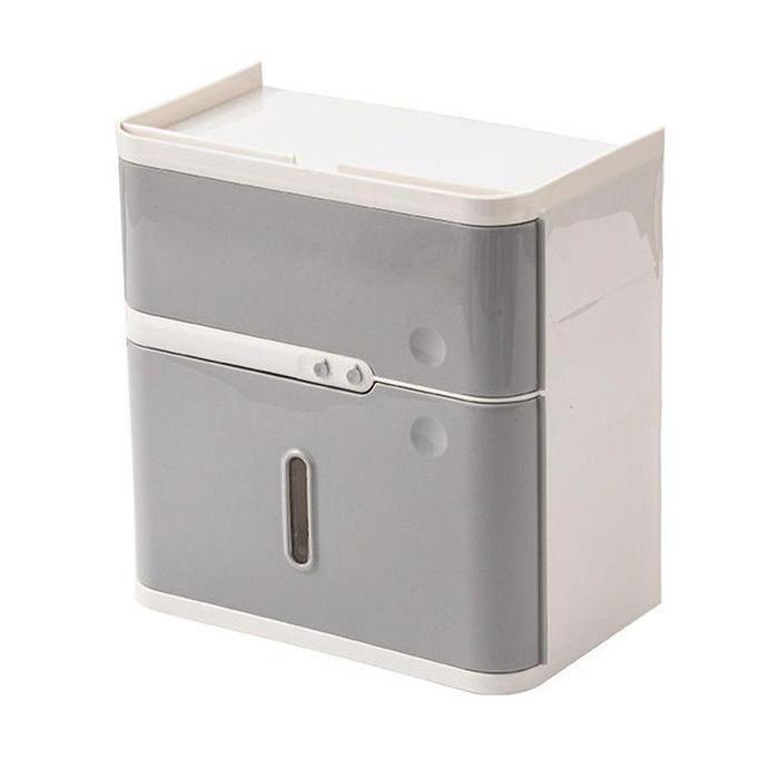 Gambar Amber Toilet Paper Holder Aksesoris Kamar Mandi Tanpa Meninju Dinding - Abu-abu Abu-abu dari nubiya store undefined Tokopedia