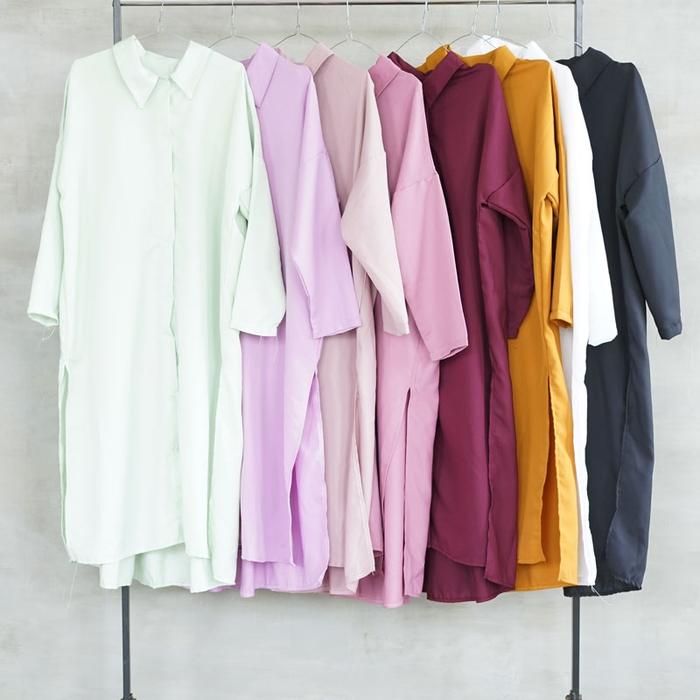 Gambar Essential crinkle tunic l atasan fashion baju kemeja polos kem tunik b dari indopattern undefined Tokopedia