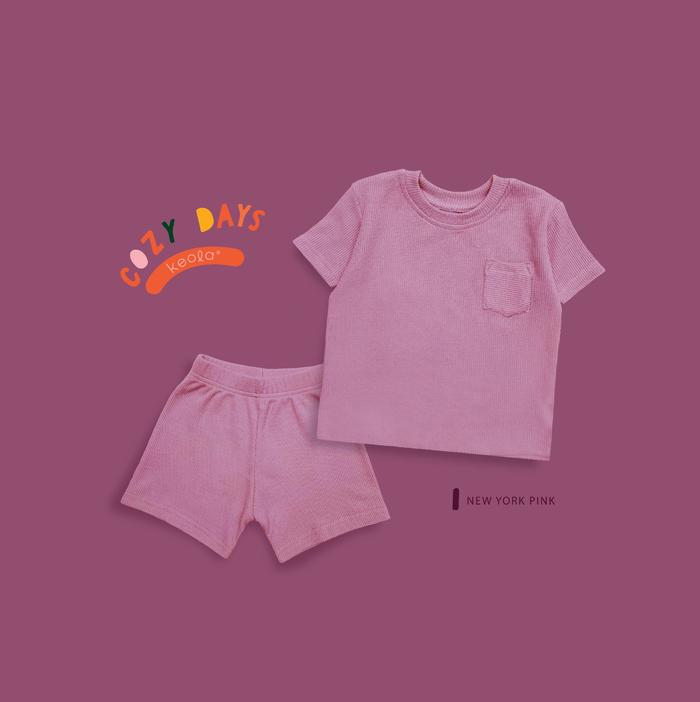 Gambar KEOLA - Keola Setelan Waffle Grane Series / Setelan Anak Kasual Premiu - Grane Pink, 6T dari KEOLA undefined Tokopedia