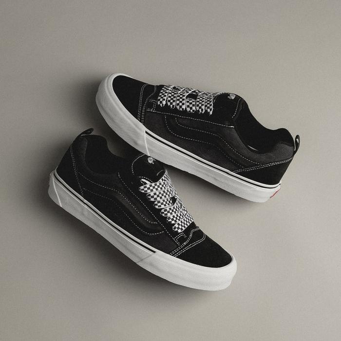 Jual VANS VALUT OG KNU SKOOL VLT LX SUEDE BLACK CHARCOAL ORIGINAL 