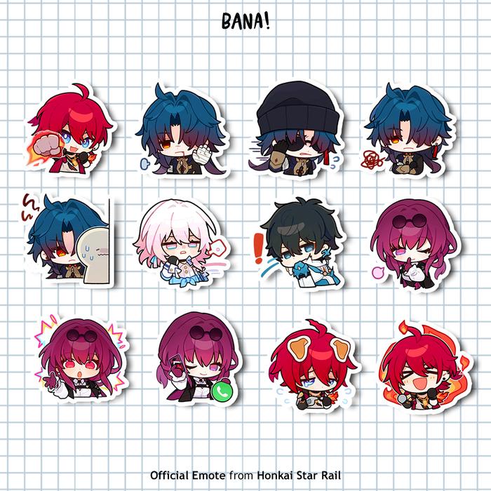 Gambar Honkai Star Rail Sticker Pack Vinyl Waterproof Doff | BANA - PACK 5 dari Bana Stickers undefined Tokopedia