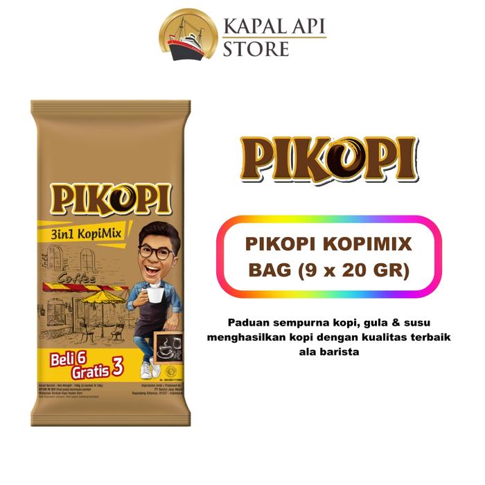 Gambar Pikopi 3 in 1 Kopimix ( Gula, Krimer, Kopi Saset Sachet ) Coffeemix dari Piu Piu Toserba undefined Tokopedia