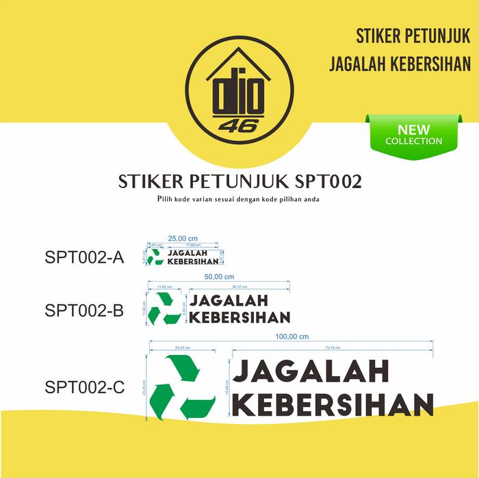 Gambar STIKER PETUNJUK LOGO TANDA TULISAN JAGALAH KEBERSIHAN WALL STICKER - SPT002, A dari DIO46 undefined Tokopedia