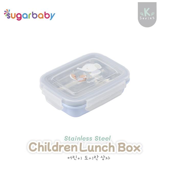 Gambar Sugar baby Stainless Steel Children Lunch box/ Kotak Makan Stainless - Blue dari Babyland Bali Tukad Yeh Aya undefined Tokopedia