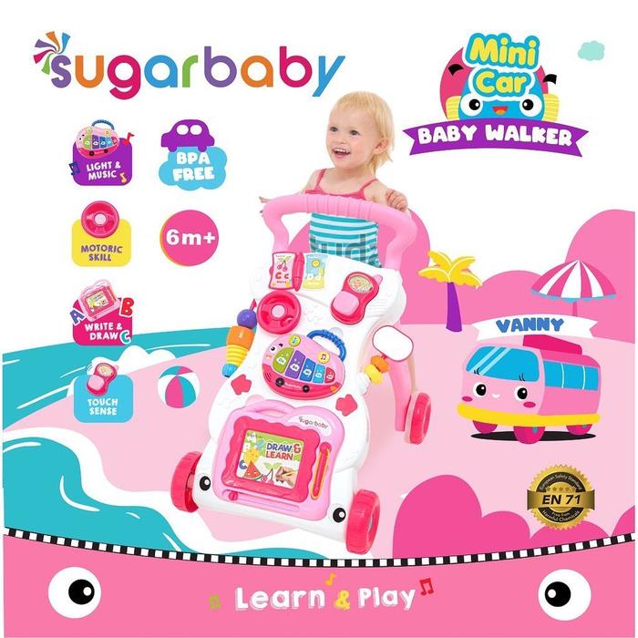 Gambar SUGAR BABY MINI WALKER / PUSH WALKER - VANNY dari BABY SHOP BATAM undefined Tokopedia