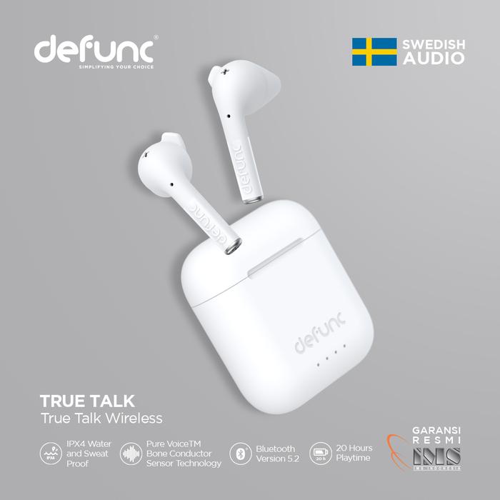 Gambar Defunc TRUE TALK True Wireless Earbud - Putih dari DeFunc Official Store undefined Tokopedia