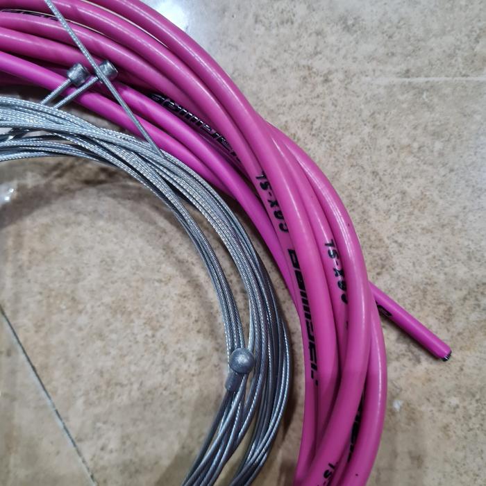 Gambar Kabel set JAGWIRE CGX LEX SL slick lube Brake Shifter rem cable mxl - Ungu dari Ulago Sports undefined Tokopedia