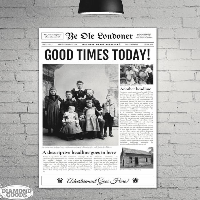Gambar poster dinding aesthetic / wall art poster - vintage newspaper - DPVN1 dari diamondgoodss undefined Tokopedia