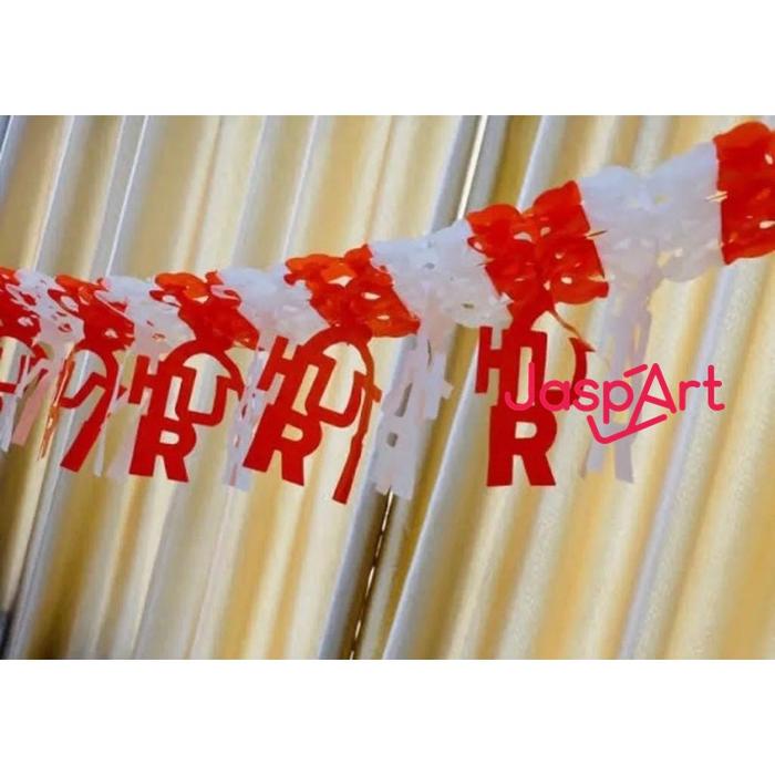 Gambar SLINGER / GARLAND / TARIKAN HUT RI MERAH PUTIH KEMERDEKAAN INDONESIA - TARIKAN PLASTIK dari Jaspart undefined Tokopedia