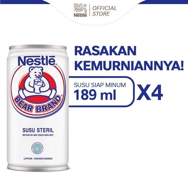 Gambar NESTLE BEAR BRAND Susu Sapi Sapi Steril Siap Minum Kaleng 189ml 4 pcs dari salis shop 6 undefined Tokopedia