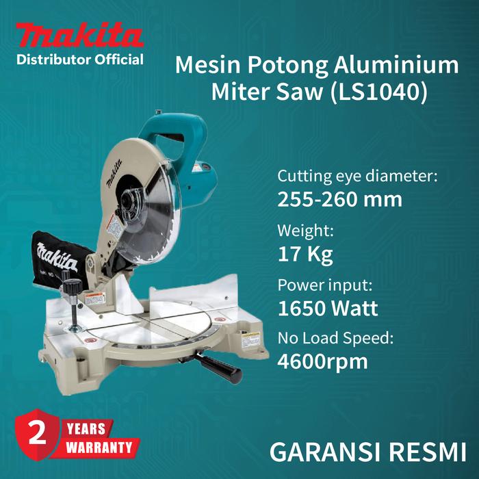 Gambar Mesin Potong Alumunium Miter Saw Makita LS1040 LS 1040 dari Makitaalamsutera undefined Tokopedia