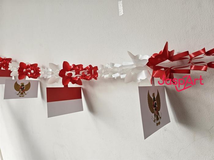 Gambar SLINGER / GARLAND / TARIKAN HUT RI MERAH PUTIH KEMERDEKAAN INDONESIA - TARIKAN BENDERA dari Jaspart undefined Tokopedia
