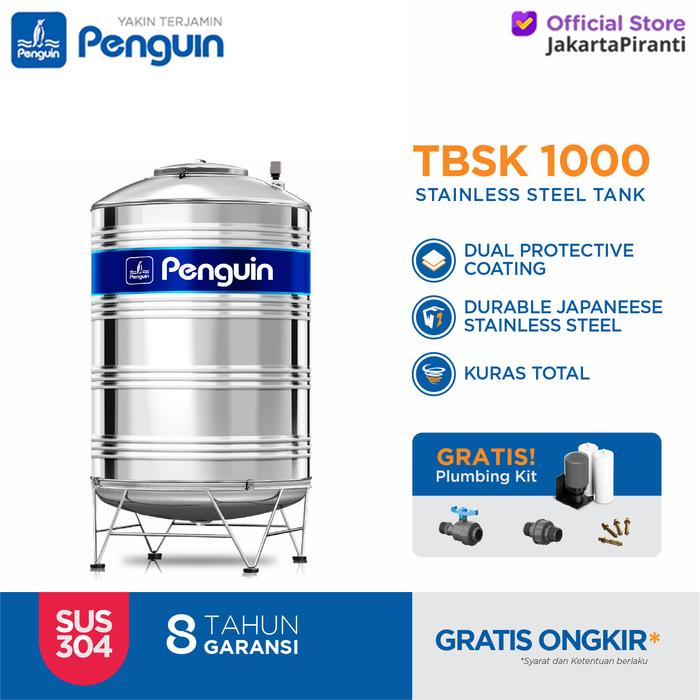 Gambar Tangki Air / Tandon Toren Stainless Penguin TBSK 1000 Liter - TBSK1000 dari Jakarta Piranti undefined Tokopedia