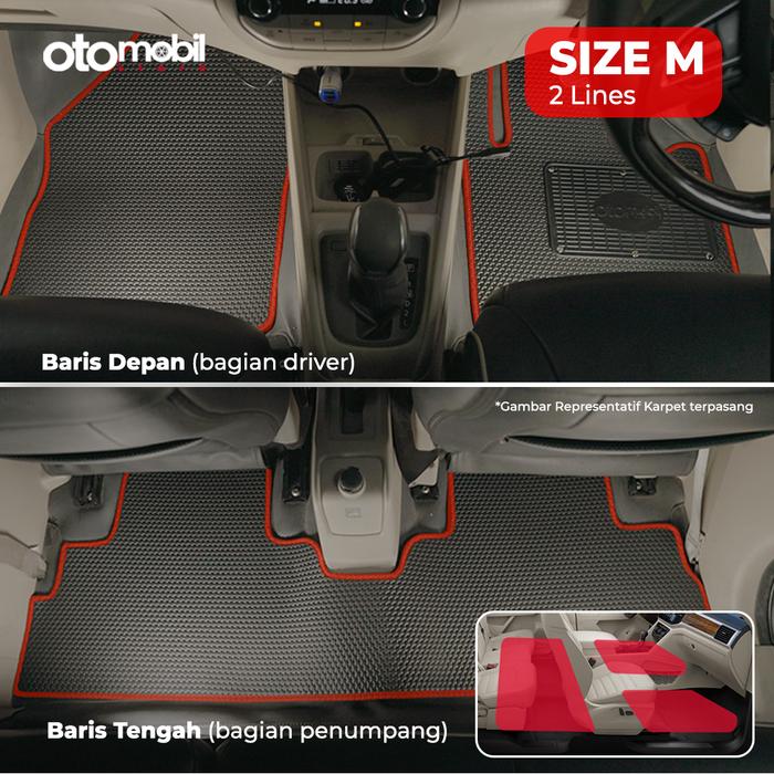 Gambar Karpet Mobil Suzuki New Ertiga Bahan Single Layer Rubber Eva Premium - M (2 Baris), Hitam-Merah dari Otomobil Store undefined Tokopedia