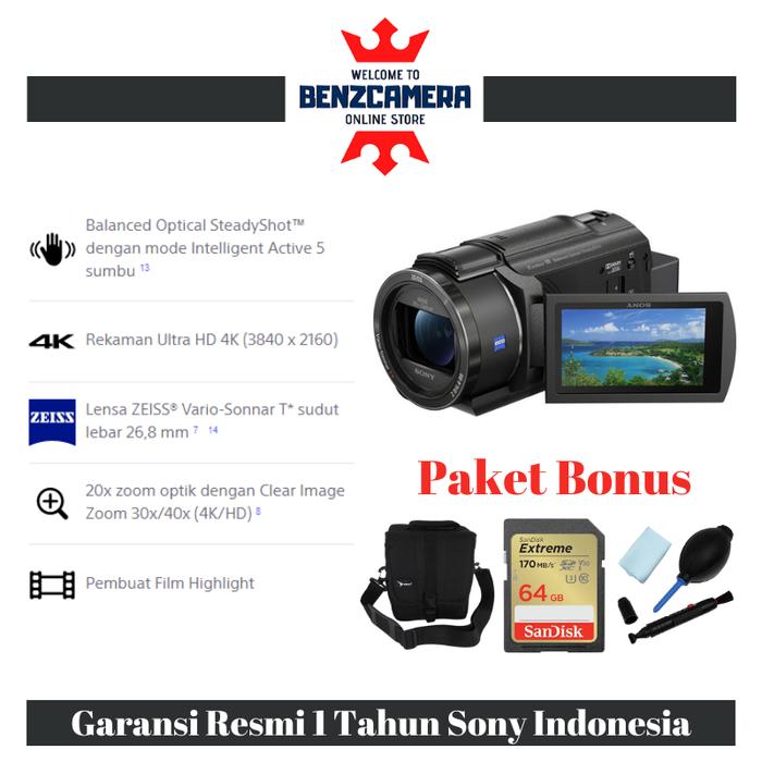 Gambar Sony FDR-AX43 UHD 4K Handycam Camcorder / Sony AX43 - Paket Bonus 1 dari Benzcamera undefined Tokopedia