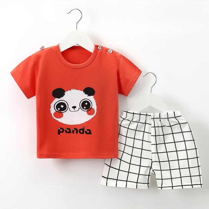Gambar Setelan Bayi Baju Anak Oblong Lengan Pendek Set Celana Kaos Import - Cute Panda, 90 dari Wakakids undefined Tokopedia