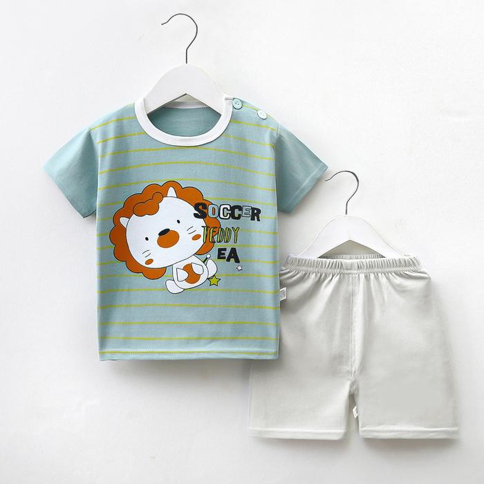 Gambar Setelan Bayi Baju Anak Oblong Lengan Pendek Set Celana Kaos Import - Lion Blue, 73 dari Wakakids undefined Tokopedia